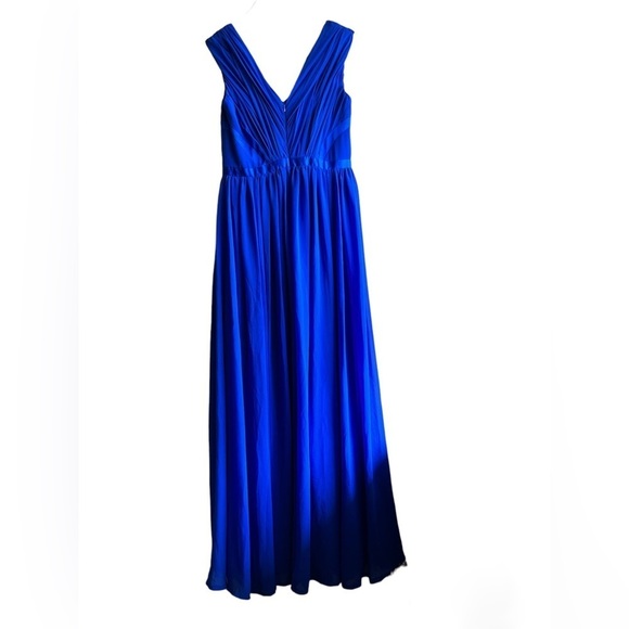 Blue Vera Wang Greek Style Maxi Dress Size 6 Royal Blue - Picture 5 of 12